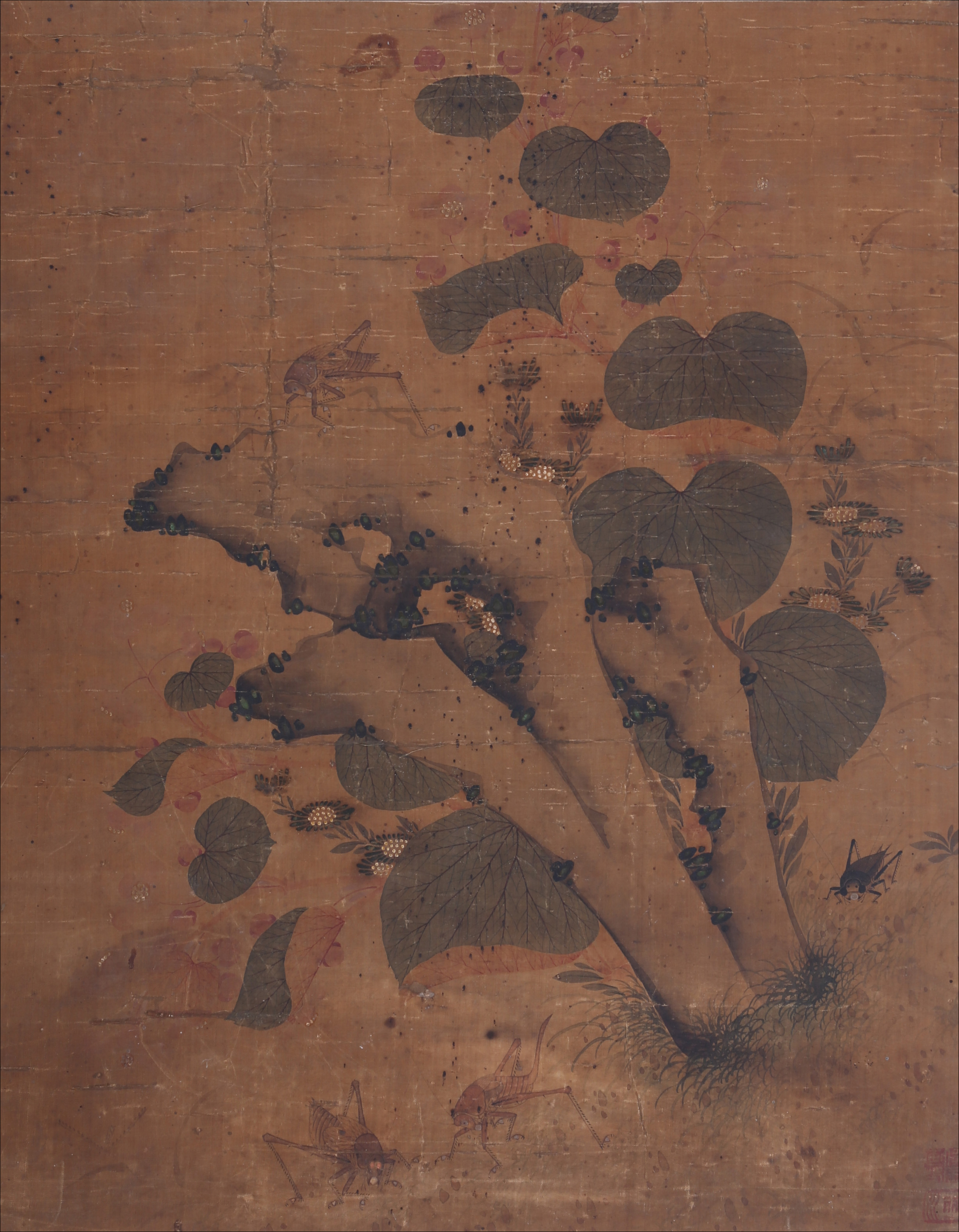 佚名海棠蝈蝈